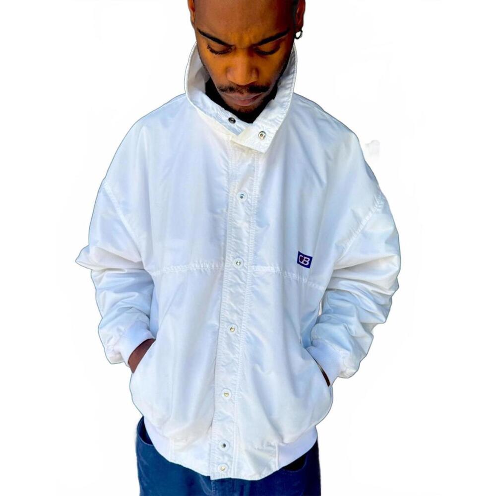 1980s CB White PepsiCo Logo Nylon Windbreaker XL